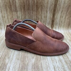 Classic Brown Leather Slip-On Loafers